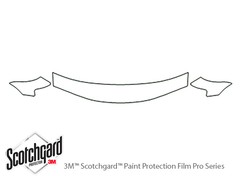 protege 3M Clear Bra Hood Precut PPF Diagram