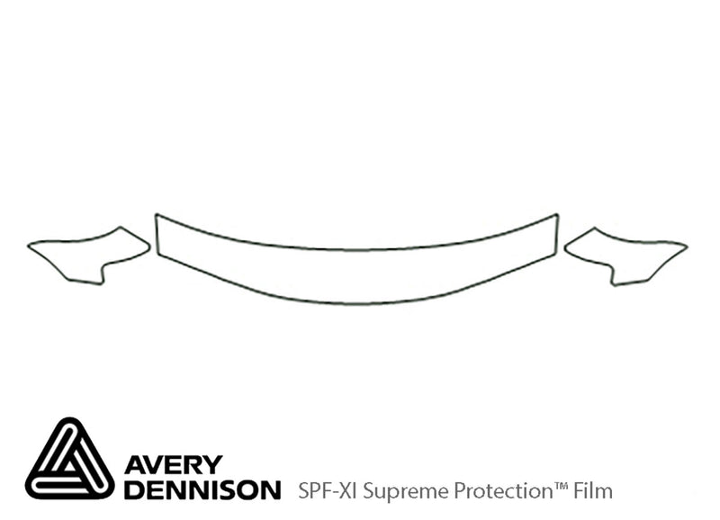 protege Avery Dennison Clear Bra Hood Precut PPF Diagram