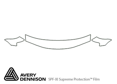 protege Avery Dennison Clear Bra Hood Precut PPF Diagram