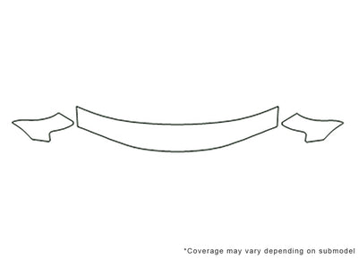 protege 3M Clear Bra Hood Precut PPF Diagram