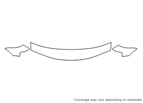 protege 3M Clear Bra Hood Precut PPF Diagram