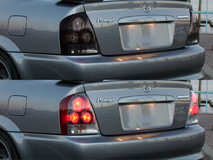 protege (sedan) Before and After Smoked Taillights
