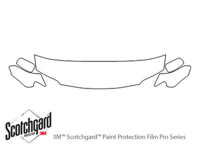 protege 3M Clear Bra Hood Precut PPF Diagram