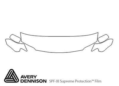 protege Avery Dennison Clear Bra Hood Precut PPF Diagram