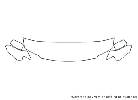 protege 3M Clear Bra Hood Precut PPF Diagram