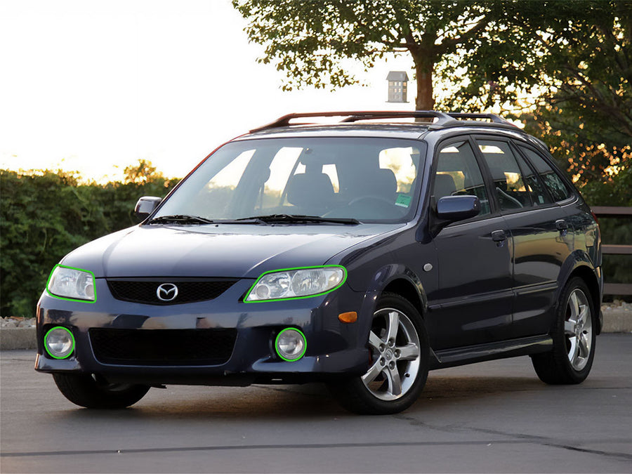 mazda protege 2001-2003 Headlight Protection Installation Location