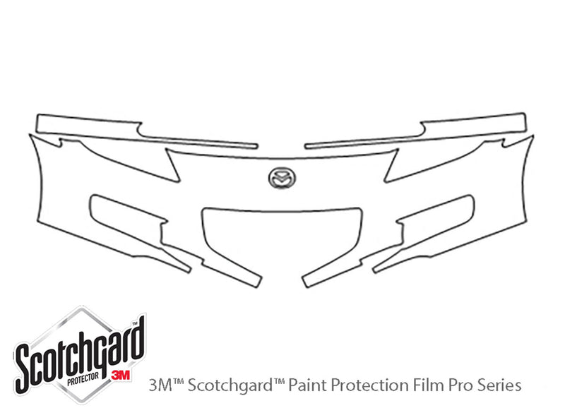 rx-8 3M Clear Bra Bumper Precut PPF Diagram
