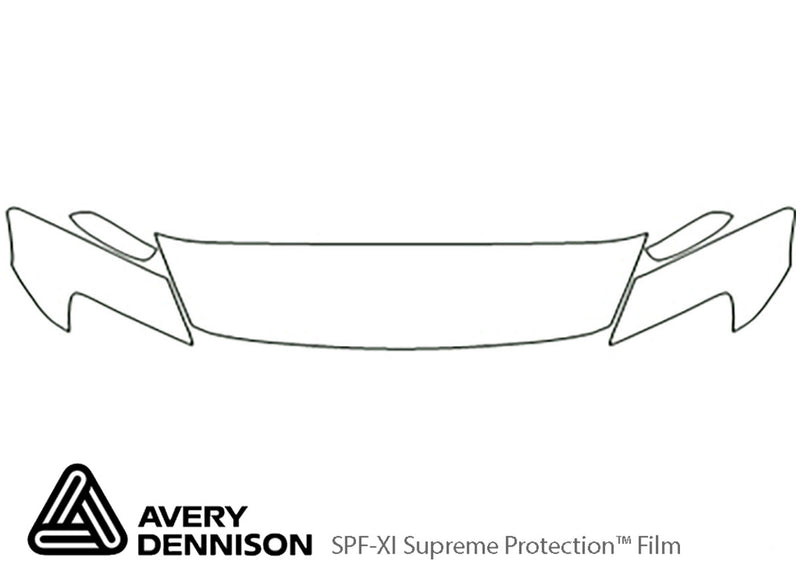 rx-8 Avery Dennison Clear Bra Hood Precut PPF Diagram