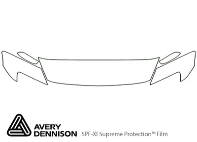 rx-8 Avery Dennison Clear Bra Hood Precut PPF Diagram