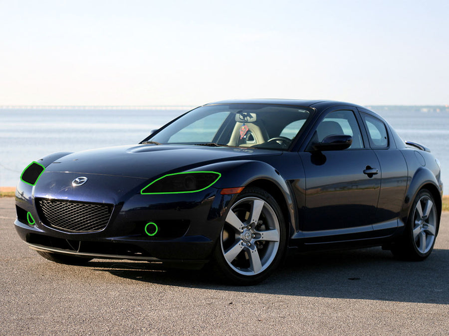 mazda rx-8 2004-2008 Headlight Tint Location