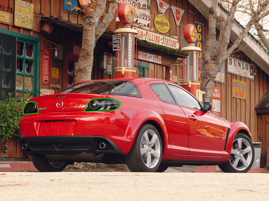 rx-8 Tail Light Tint Installation Points