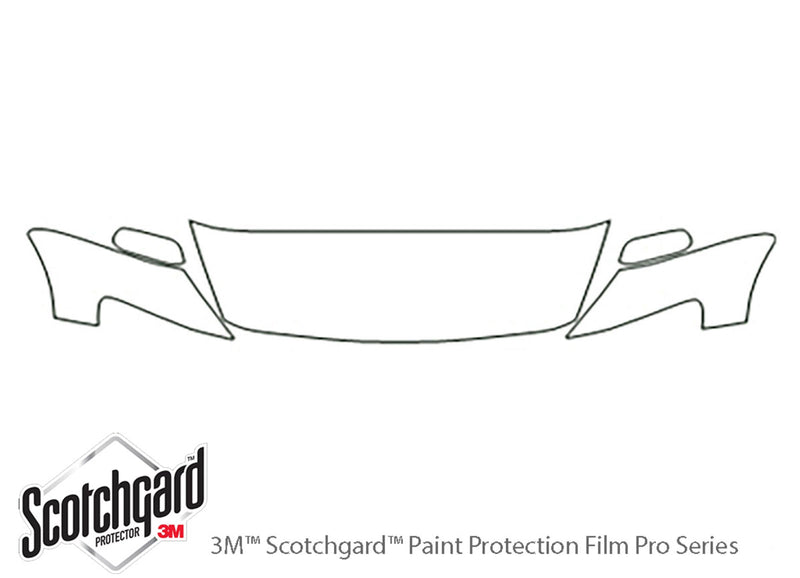 rx-8 3M Clear Bra Hood Precut PPF Diagram