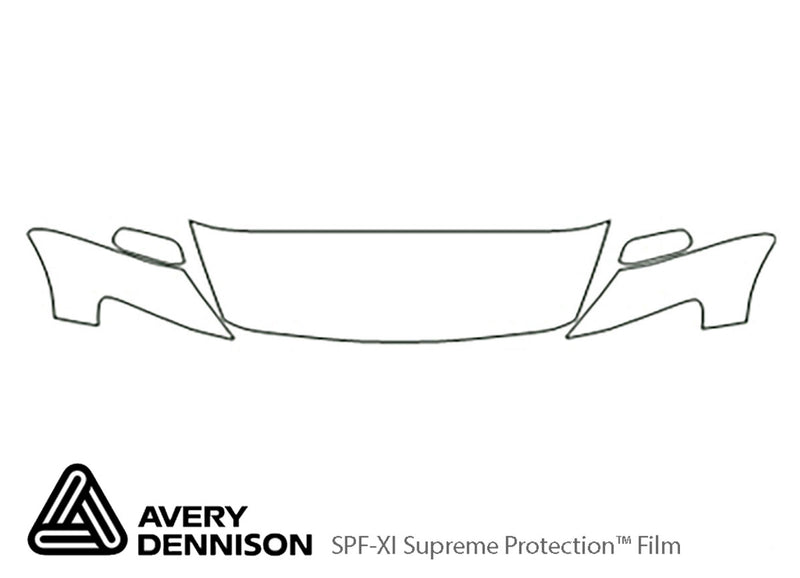 rx-8 Avery Dennison Clear Bra Hood Precut PPF Diagram