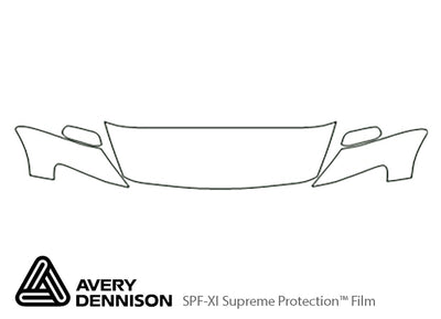 rx-8 Avery Dennison Clear Bra Hood Precut PPF Diagram