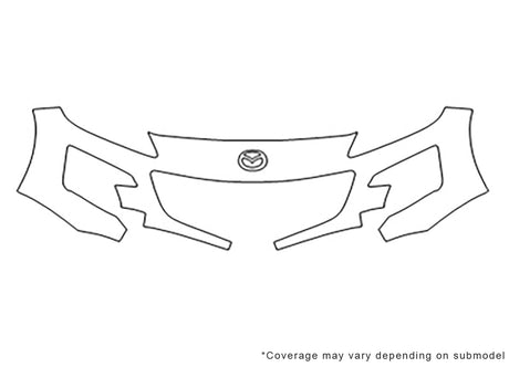 rx-8 Avery Dennison Clear Bra Bumper Precut PPF Diagram