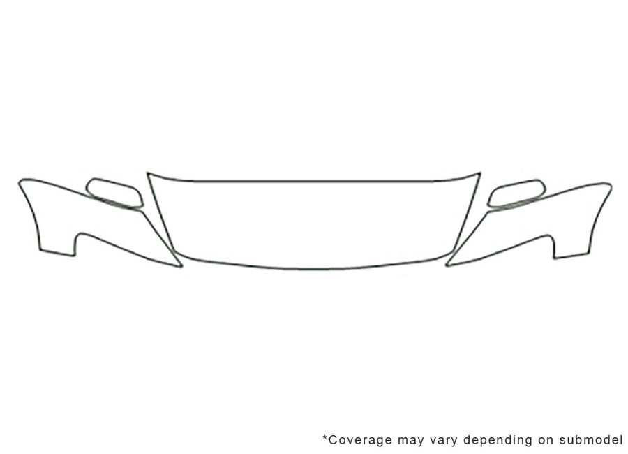 rx-8 3M Clear Bra Hood Precut PPF Diagram