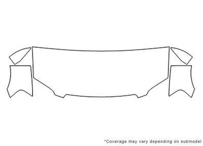 tribute 3M Clear Bra Hood Precut PPF Diagram