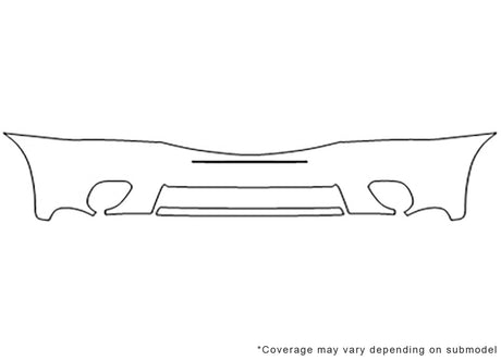 tribute Avery Dennison Clear Bra Bumper Precut PPF Diagram