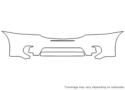 tribute 3M Clear Bra Bumper Precut PPF Diagram