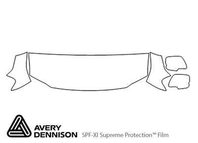 tribute Avery Dennison Clear Bra Hood Precut PPF Diagram
