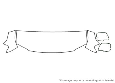 tribute Avery Dennison Clear Bra Hood Precut PPF Diagram