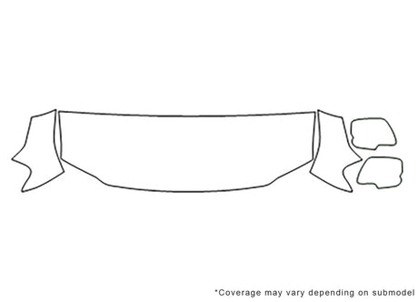 tribute Avery Dennison Clear Bra Hood Precut PPF Diagram