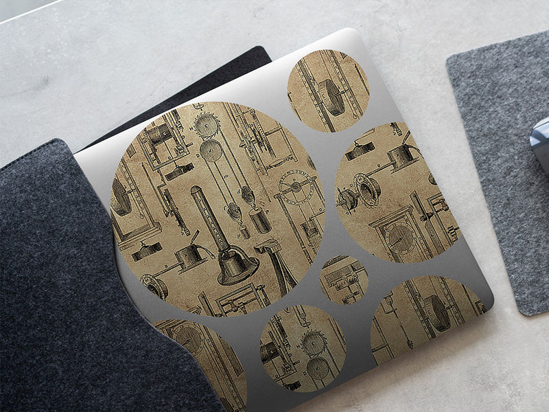 measuring time steampunk DIY Laptop Stickers