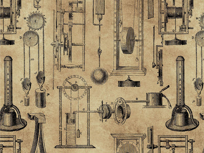 Measuring Time Steampunk Vinyl Wrap Pattern~Rwraps Series 914 Digitally Printed Vinyl Wrap~0