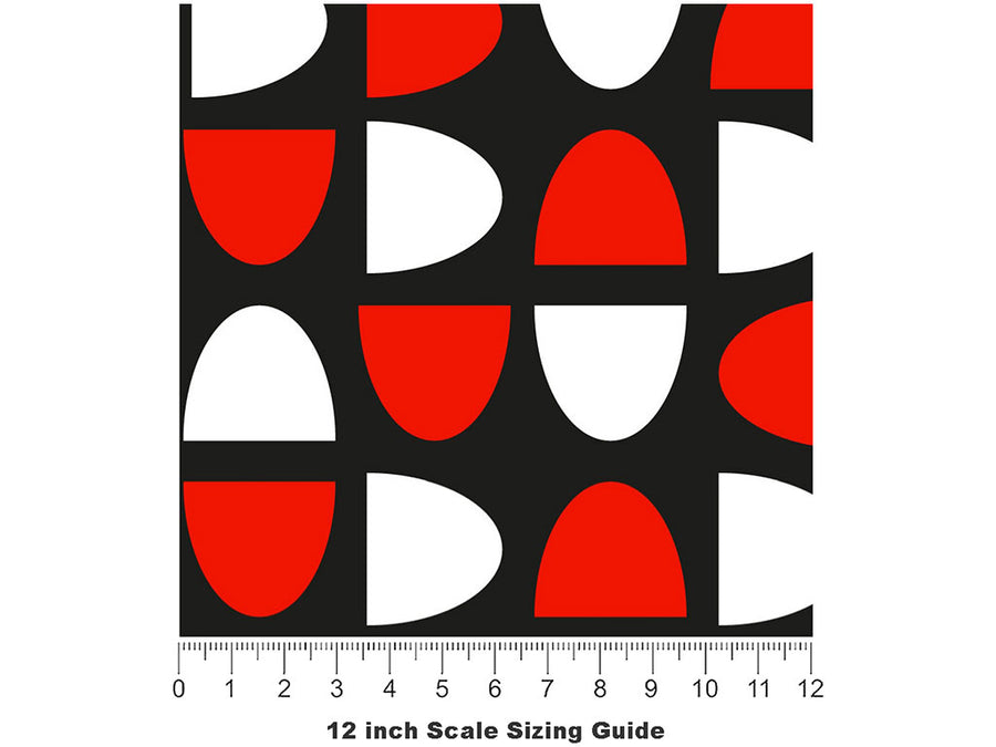 Medicinal Alarm Abstract Vinyl Film Pattern Size 12 inch Scale~Rwraps Medicinal Alarm Abstract Sizing Chart~2