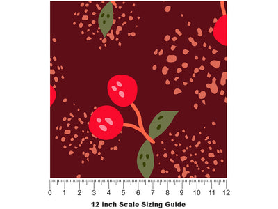 Mellifluous Maraschino Fruit Vinyl Film Pattern Size 12 inch Scale~Rwraps Mellifluous Maraschino Fruit Sizing Chart~2