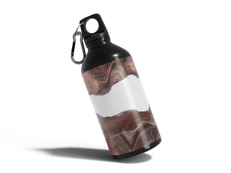 mellow mauve gemstone films Water Bottle DIY Stickers