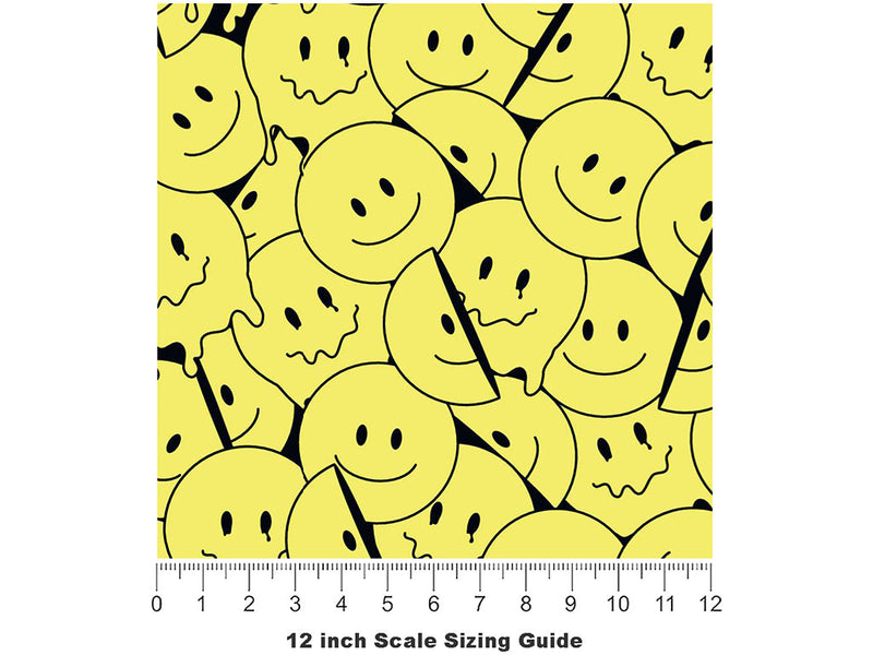 Melting Alone Sticker Bomb Vinyl Film Pattern Size 12 inch Scale~Rwraps Melting Alone Sticker Bomb Sizing Chart~3