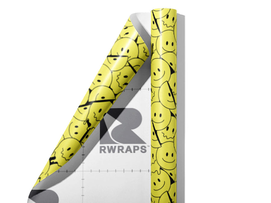 Melting Alone Sticker Bomb Wrap Film Sheets~Rwraps Series 914 Melting Alone Sticker Bomb Scrolled Sheet~4
