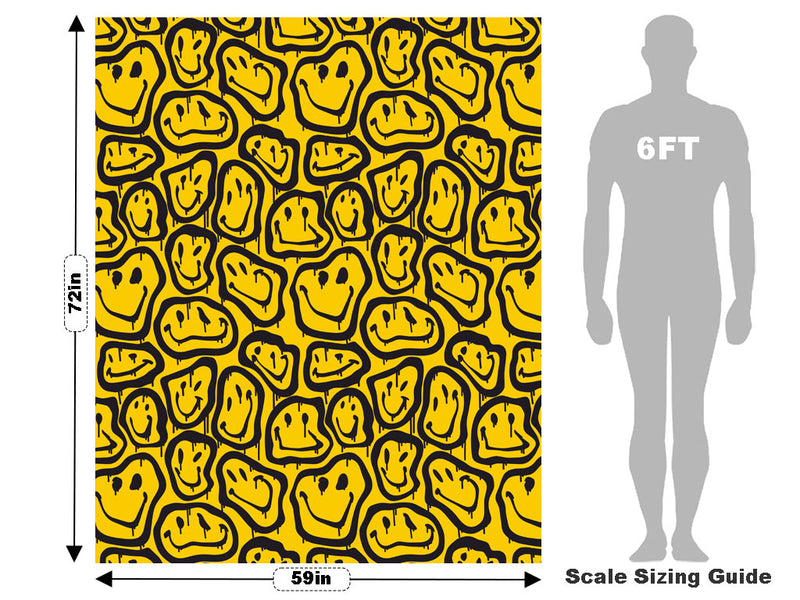 Melting Smiles Graffiti Vehicle Wrap Scale~Rwraps Series 914 Melting Smiles Graffiti Measurements~2