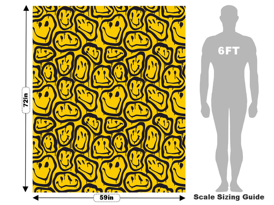 Melting Smiles Graffiti Vehicle Wrap Scale~Rwraps Series 914 Melting Smiles Graffiti Measurements~2