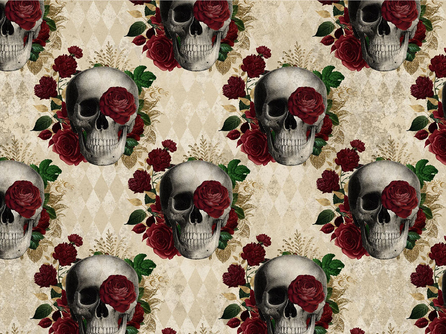 Memento Mori Gothic Vinyl Wrap Pattern~Rwraps Series 914 Digitally Printed Vinyl Wrap~0