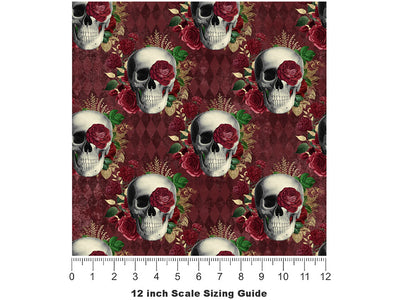 Memento Vivere Gothic Vinyl Film Pattern Size 12 inch Scale~Rwraps Memento Vivere Gothic Sizing Chart~2