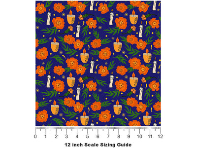 Memorial Candles Day of the Dead Vinyl Film Pattern Size 12 inch Scale~Rwraps Memorial Candles Day of the Dead Sizing Chart~2