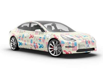 Memorial Day Americana Vehicle Vinyl Wrap