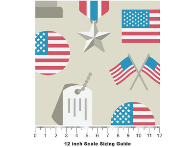 Memorial Day Americana Vinyl Film Pattern Size 12 inch Scale~Rwraps Memorial Day Americana Sizing Chart~3