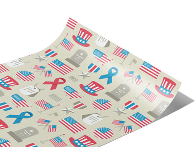 Memorial Day Americana Vinyl Wraps~Rwraps Series 914 Digitally Printed Vinyl Wrap~1
