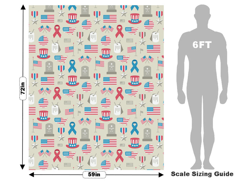 Memorial Day Americana Vehicle Wrap Scale~Rwraps Series 914 Memorial Day Americana Measurements~2