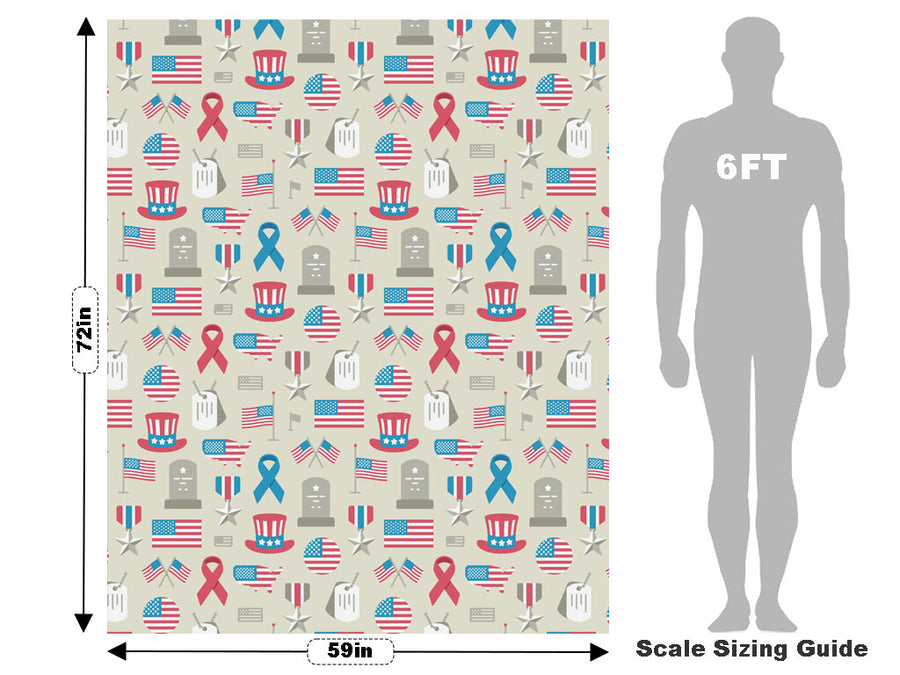 Memorial Day Americana Vehicle Wrap Scale~Rwraps Series 914 Memorial Day Americana Measurements~2