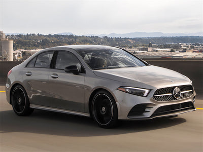 mercedes-benz a-class 2019-2022 Brushed Aluminum Black Pillar Trim