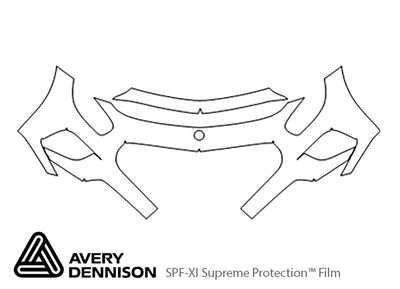 amg gt Avery Dennison Clear Bra Bumper Precut PPF Diagram