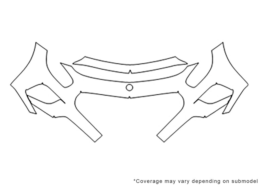 amg gt 3M Clear Bra Bumper Precut PPF Diagram