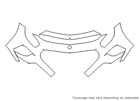 amg gt Avery Dennison Clear Bra Bumper Precut PPF Diagram