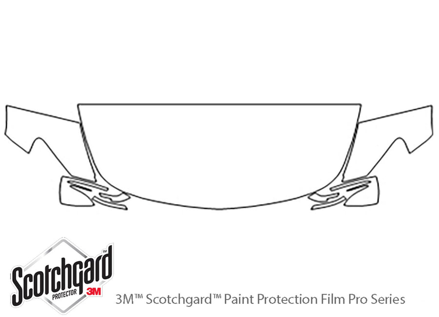 amg gt 3M Clear Bra Hood Precut PPF Diagram