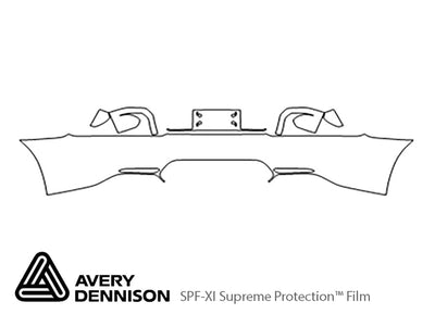amg gt Avery Dennison Clear Bra Door Cup Precut PPF Diagram