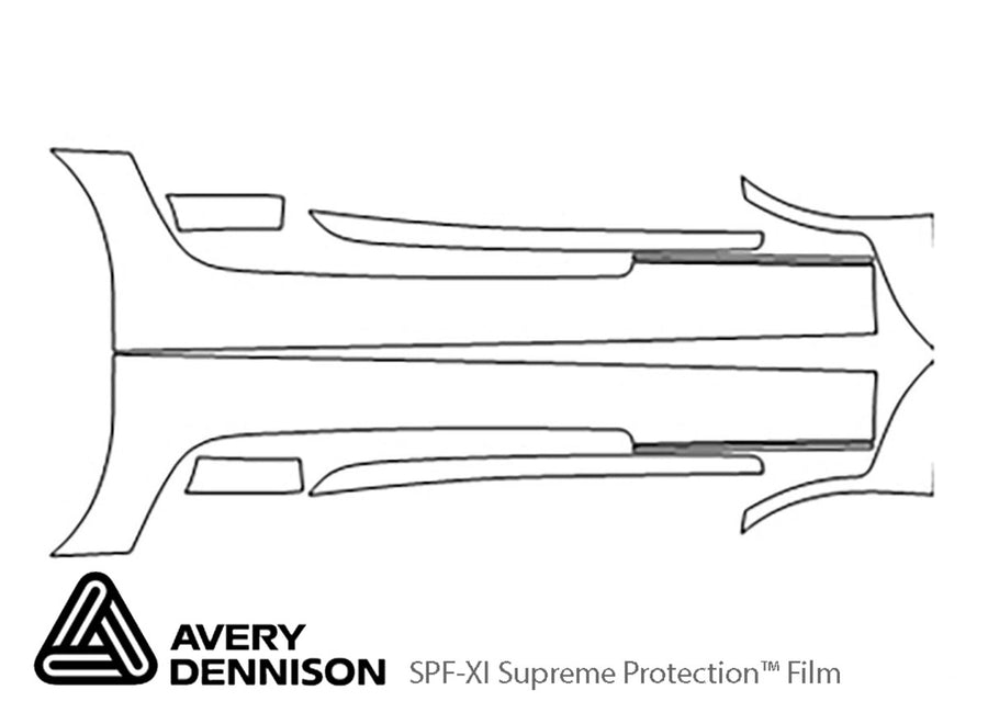 amg gt Avery Dennison Clear Bra Door Cup Precut PPF Diagram